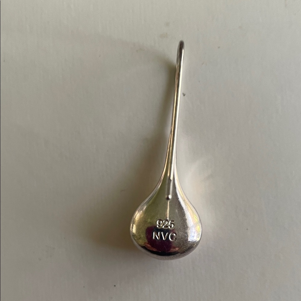 NVC 925 Sterling Silver Dangle Tear Drop Earrings Hook Modernist Signed Lot - Picture 4 of 7
